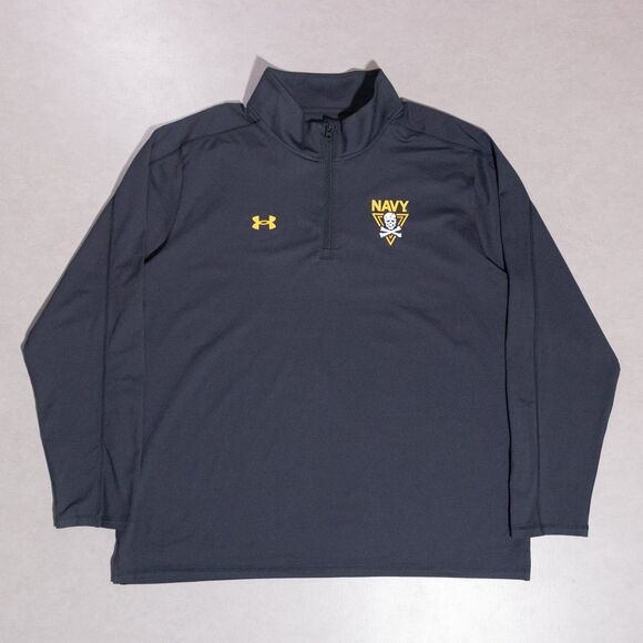 NWT Under Armour Navy Midshipmen 2024 Rivalry 1/4 Zip Pullover Mens 3XL Meridian - Picture 1 of 10